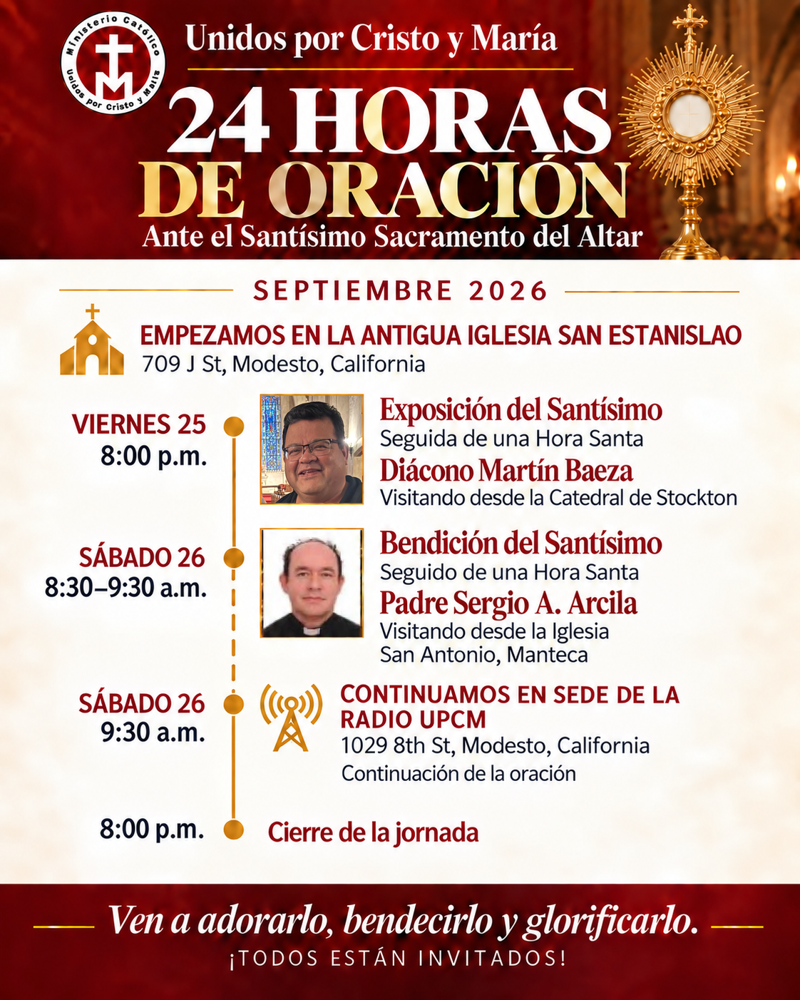 Flyer oficial de 24 Horas de Oración